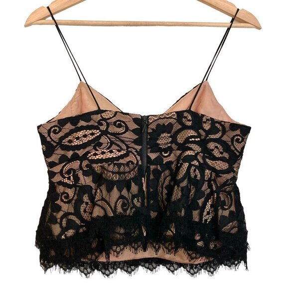 NANETTE LEPORE Courtesan Black Lace Crop Top - Picture 8 of 11